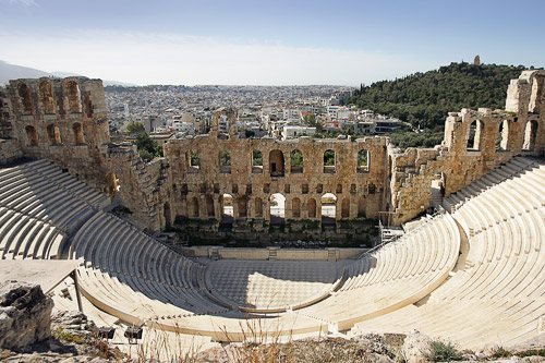 A full view of the Herodion Theater, Athens