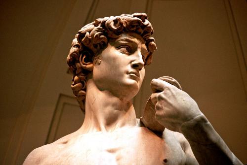 Michelangelo's David draws throngs of admirers to the Accademia.