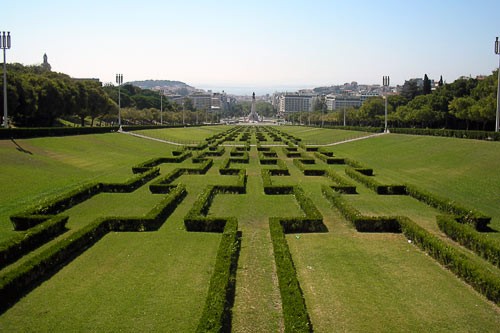 Parque Eduardo VII in summer, Lisbon, Portugal.