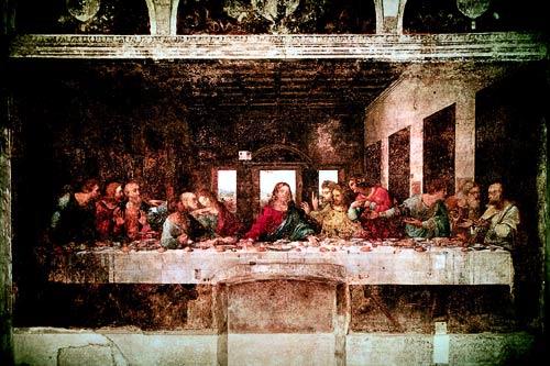 Detail of Leonardo da Vinci's "Last Supper". Courtesy De Agostini Picture Library.