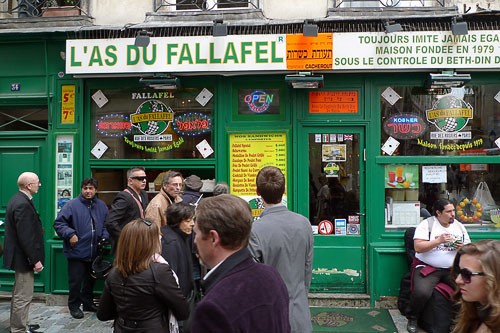 L'As du Fallafel restaurant, Paris.