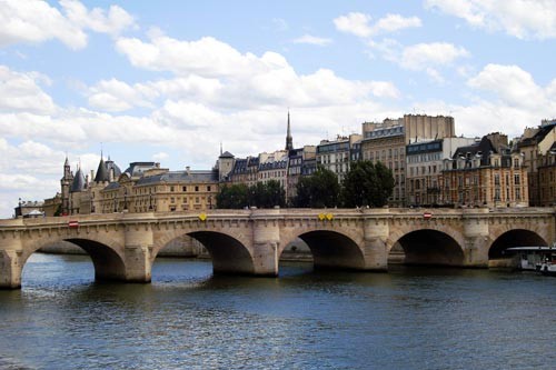 The oldest bridge in Paris, Le Pont Neuf.