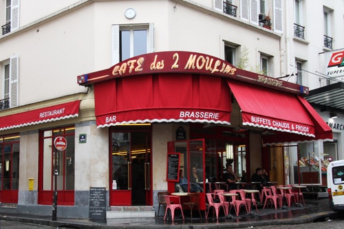 Café des Deux Moulins in Montmartre, Paris, now also known as Amelie's Cafe.
