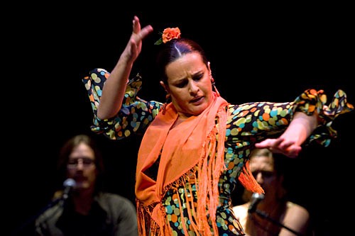 At night, the Museo del Baile Flamenco is filled with the sounds of clapping and flamenco guitar.