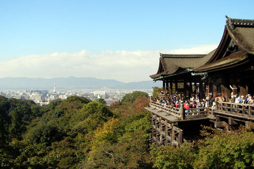 Kiyomizudera Temple, Kyoto, in early Autumn.