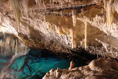The Crystal & Fantasy caves 50 meters under the ground in Bermuda