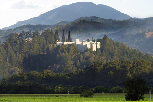 Sterling Vineyards is set atop a hill just south of Calistoga, with unsurpassed views of Napa Valley. Photo courtesy Sterling Vineyards