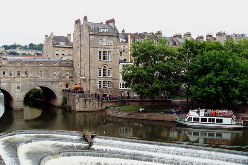 View from the river in Bath, England