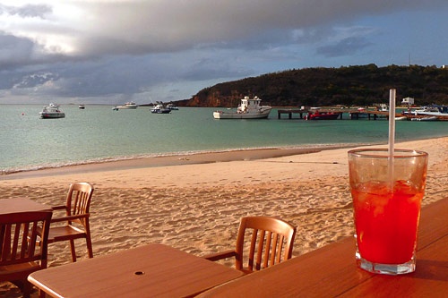 A rum punch at SandBar in Sandy Ground, Anguilla.