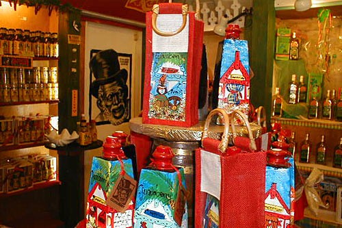 Guavaberry products in Guavaberry Emporium, Philipsburg, St Maarten.