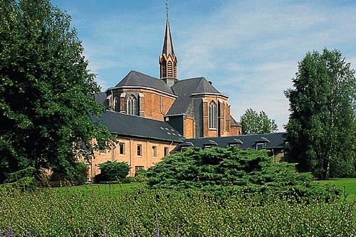 The grounds at Abbaye de Notre Dame de Scourmont at Chimay.