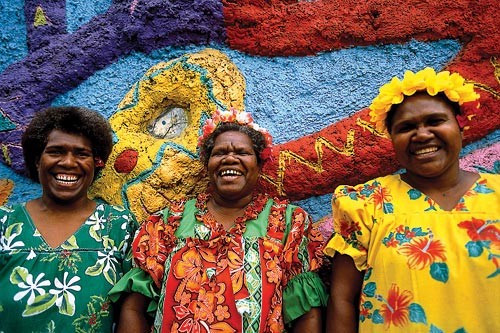 Women on the island of Vanuatu.