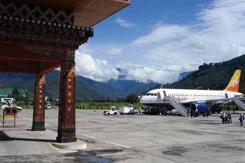 Paro Airport in Bhutan, home to Druk Air.