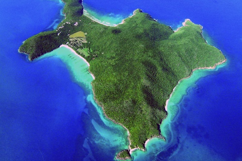 Aerial of Guana Island, British Virgin Islands. Photo courtesy of Guana Island