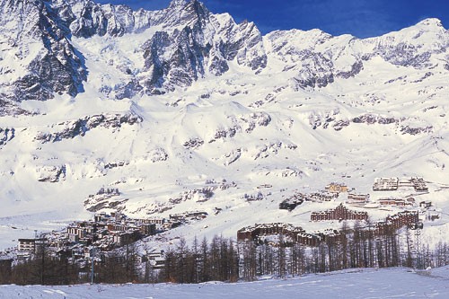 An iconic jagged skyline makes Cervinia one of the most easily recognizable villages in the Alps: the Matterhorn, or "Monte Cervino" as they call it here, looms 4,478m overhead.