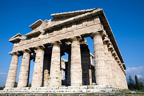 The unmistakably Greek temples at Paestum have a history that stretches back to 550 b.c.