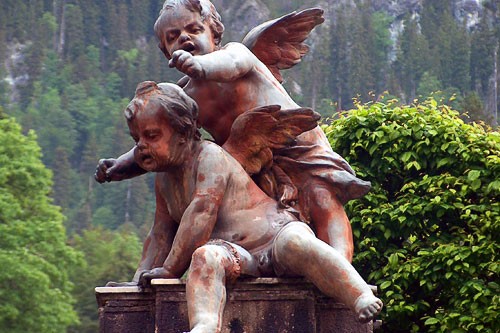 Cerubs on the grounds of Schloss Linderhof.