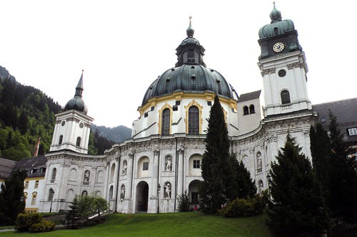 Photograph of the Benedictine Basilica located between Garmisch and Oberammergau, Bavaria, Germany. Photo by <a href="http://www.frommers.com/community/user_gallery_detail.html?plckPhotoID=289805a3-3561-4cd8-9eba-14e3e25903b5&plckGalleryID=c0482941-0d2d-4cca-b8c4-809ee9e20c72" target="_blank">wcgross/Frommers.com Community</a>