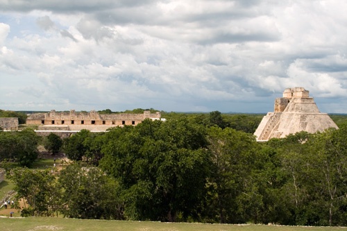 The Governor's Palace ruins in Uxmal.