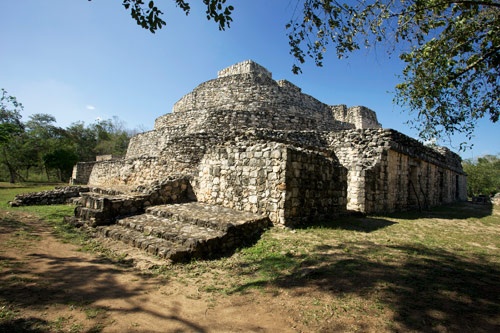 Mayan ruins at Ek Balam, Oval Palace.