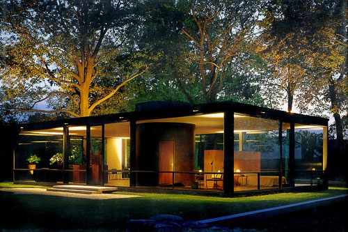 The Glass House, designed by Philip Johnson, in New Canaan.