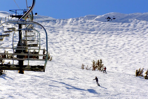 Skiing at Kirkwood Mountain Resort.