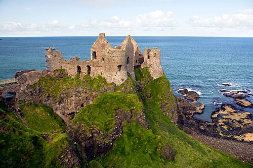 The once mighty fortress of Dunluce Castle.
