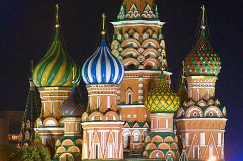 St. Basil's Cathedral in Moscow, Russia.