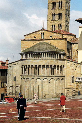 The Piazza Communale in Arezzo.