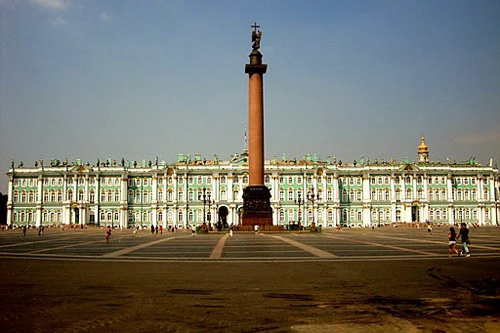 The Winter Palace and Hermitage Museum in St. Petersburg.
