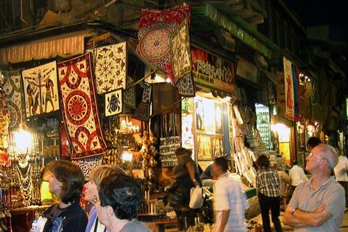 Exploring one of the many open-air markets in Cairo.