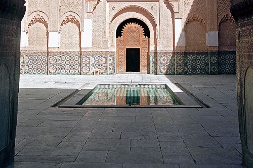 The Ben Youssef Medersa in Marrakech, Morocco.