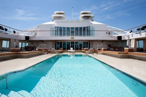 Seabourn "Sojourn"'s understated pool deck.