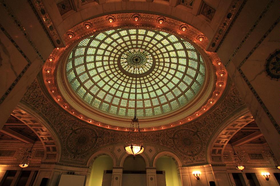 Tiffany Dome, Chicago Cultural Center, Chicago, Illinois.