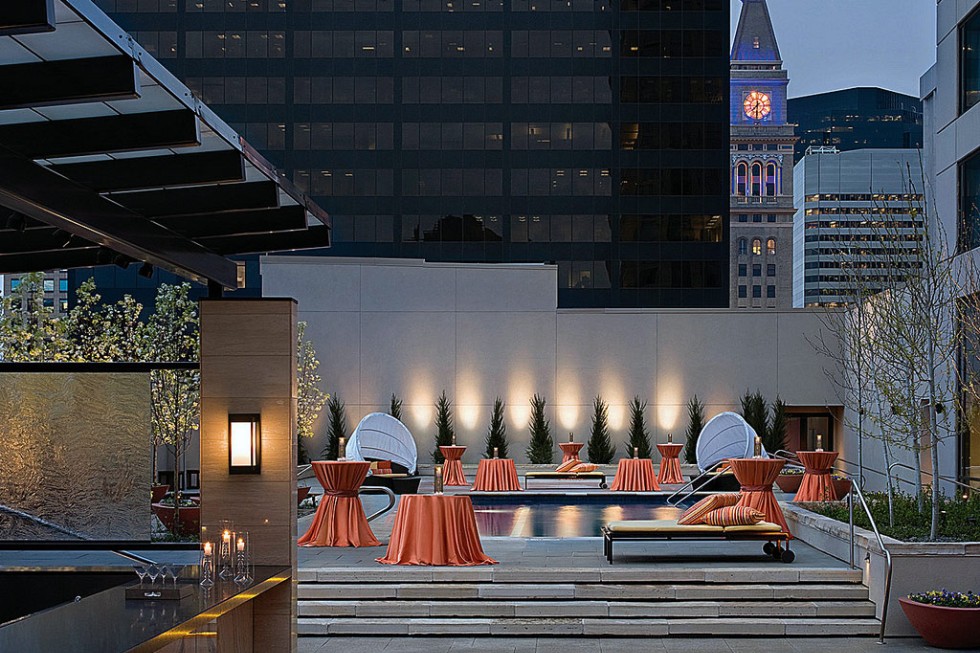 Level 3, the new hot spot for cocktails on the rooftop pool terrace at Four Seasons Hotel Denver.