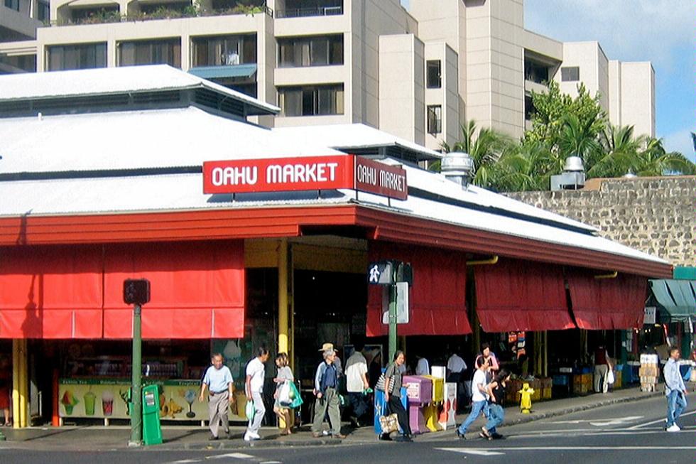 The Oahu Market in Honolulu, Hawaii.