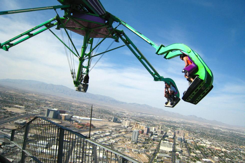 Insanity: The Ride at the Stratosphere Casino, Hotel & Tower in Las Vegas, Nevada.
