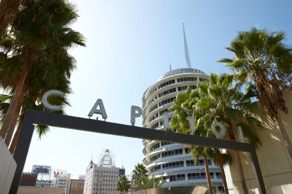 The famous Capitol Records building. Los Angeles, California.