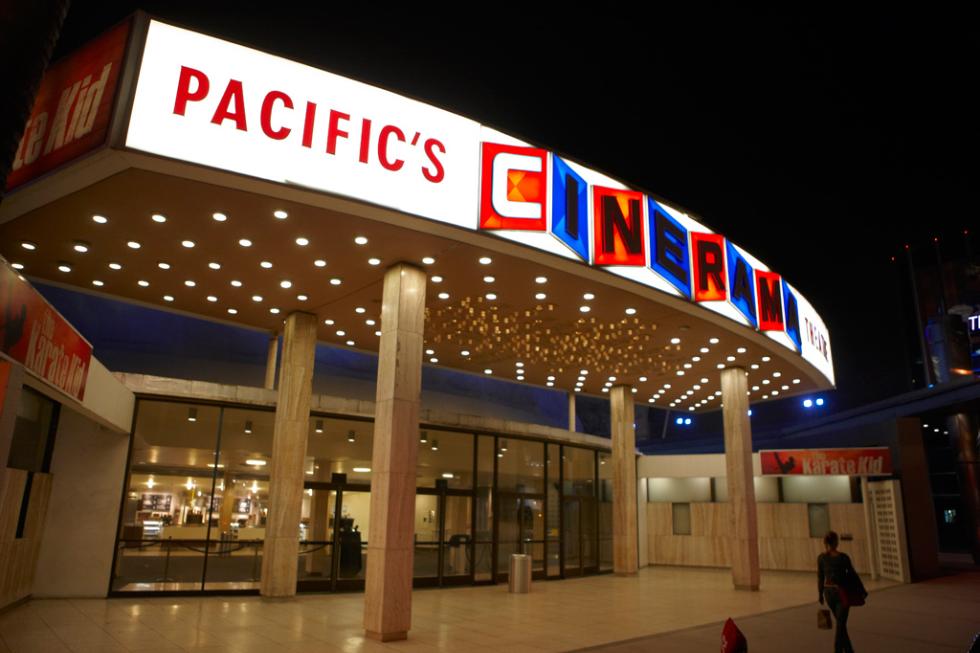 The retro-cool Cinerama Dome is part of the ArcLight Complex. Los Angeles, California.