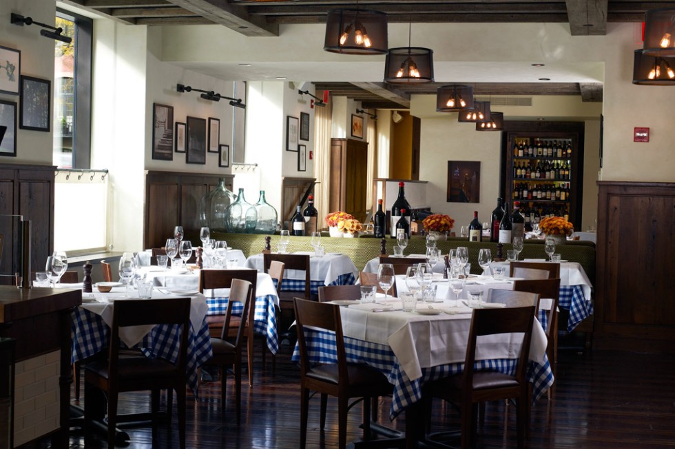 Dining room at Maialino, inside the Gramercy Park Hotel, New York City.