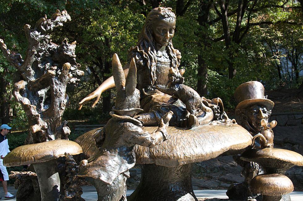 The Alice in Wonderland sculpture near the Central Park Zoo in New York City.
