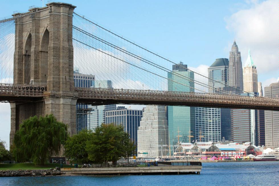 The Brooklyn Bridge in New York.