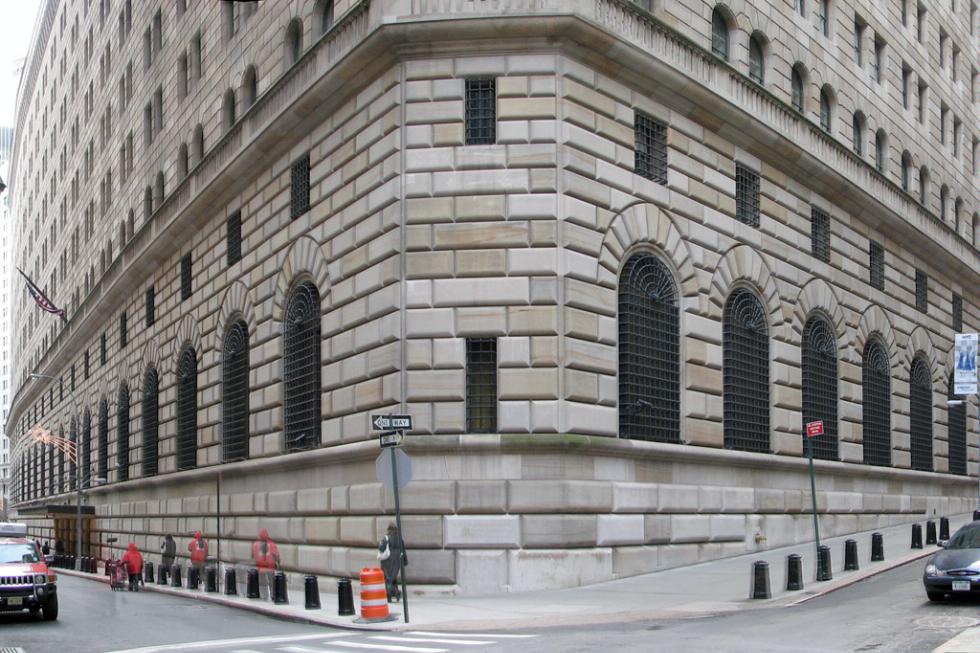 Corner exterior of Federal Reserve Bank