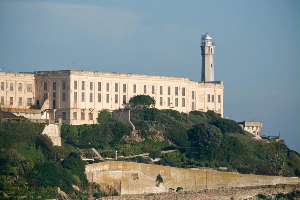 Alcatraz prison in San Francisco, California.