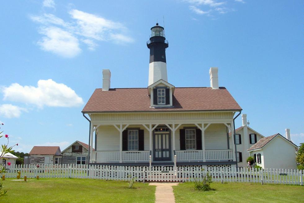 The Tybee Island Lighthouse on Tybee Island in Georgia.