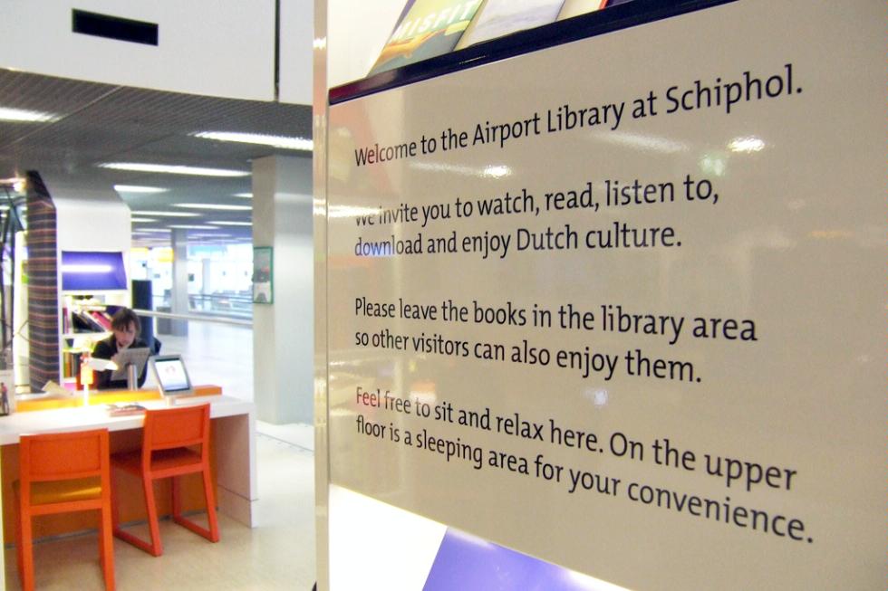 The Schiphol Airport Library in Amsterdam, the Netherlands.
