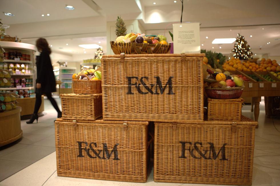 The food hall at Fortnum & Mason in London, England.