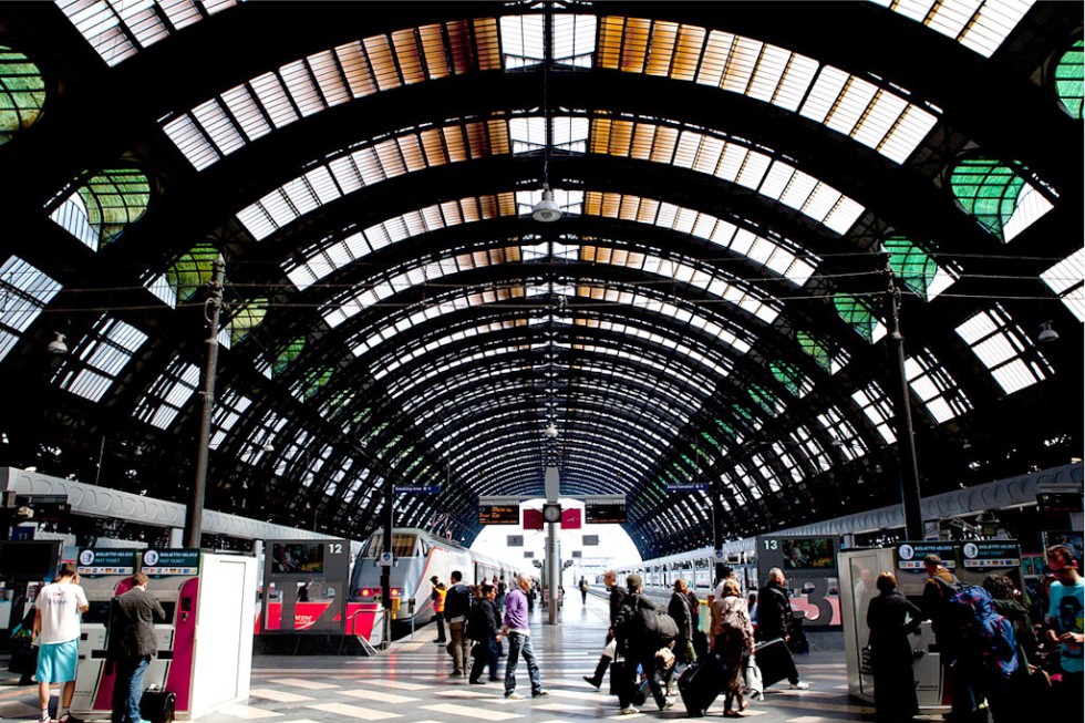 Milan train station, Italy.