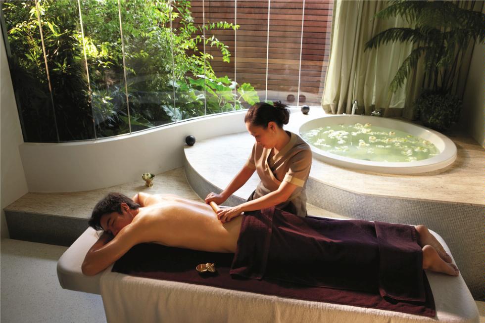Bamboo massage at Kiriya Spa, Lit Bangkok Hotel.