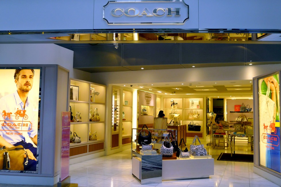 Coach designer goods at Changi Airport, Singapore.